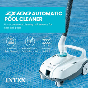 Intex ZX100 Auto Pressure Side Pool Cleaner w/Ultra XTR Deluxe Swimming Pool Set
