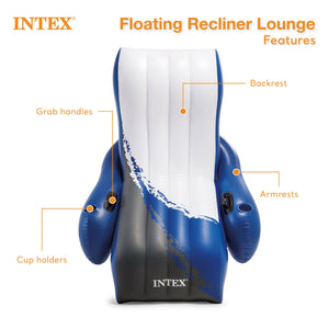 Intex Prism Frame 20ft x 52in Above Ground Pool, Lounger Float (2 Pack) & Cooler