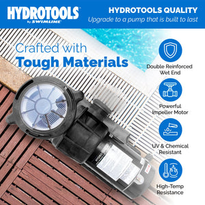 Swimline HydroTools Hydro Flo 0.75HP 3720 GPH 3450 RPM Horizontal Discharge Pump