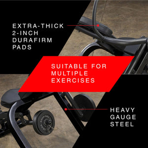 Body Solid Semi Recumbent Ab Bench with Steel Frame for Abs and Obliques, Black