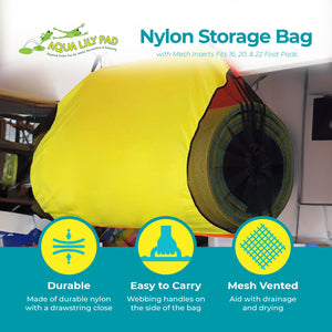 Aqua Lily Pad 15 Foot Original Floating Foam Island Bundle w/ Nylon Storage Bag