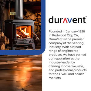 DuraVent DuraPlus Chimney Appliance Pipe, Stainless Steel, Double Wall, 6” x 12”