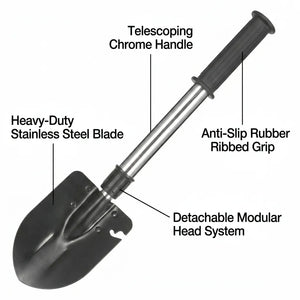 6-in-1 Multi Tool Survival Kit Shovel Knife Axe Saw Nail Puller w/ Pouch Outdoor Gear Camping