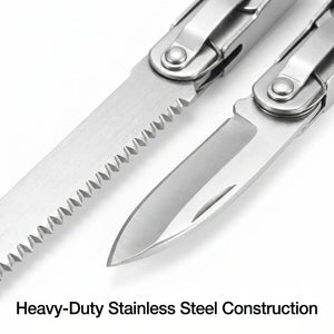 6-in-1 Multi Tool Survival Kit Shovel Knife Axe Saw Nail Puller w/ Pouch Outdoor Gear Camping