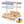 Kids Wooden Sandbox with Canopy and Bench Seats