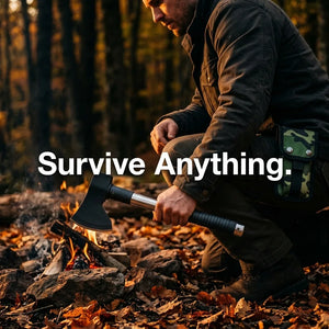6-in-1 Multi Tool Survival Kit Shovel Knife Axe Saw Nail Puller w/ Pouch Outdoor Gear Camping