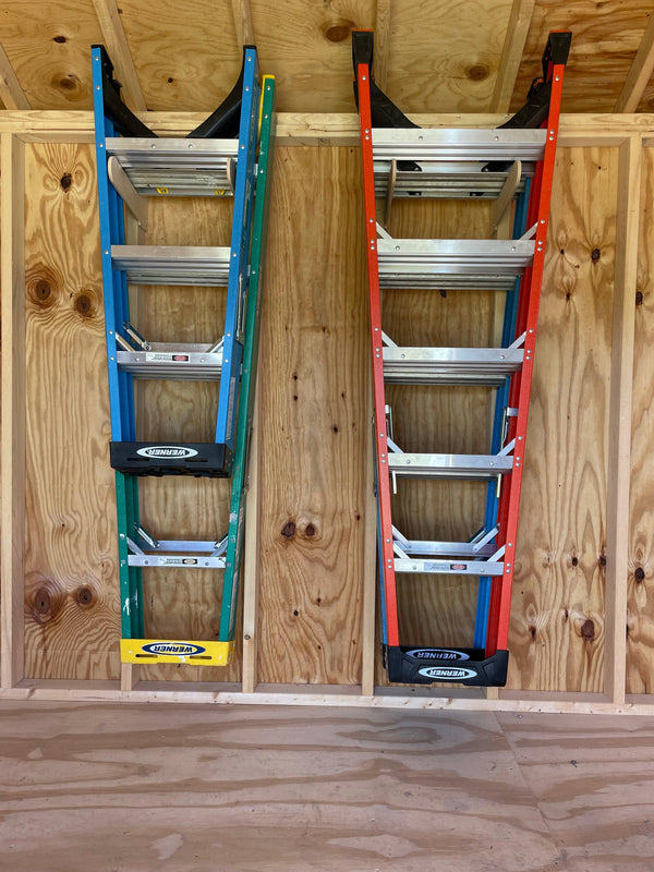 Step Ladder Organizer, Shed Storage System, Yard Tool Organizer, Garden tool rack, Shed Tool Rack - TRAPSKI, LLC