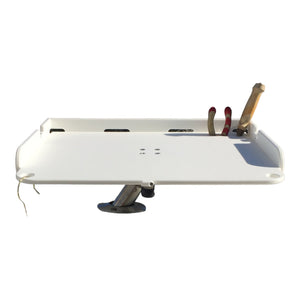 Docktail Boat Table Caddy & Bait Table with Rod Holder Mount