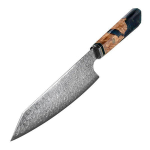 Imperium Japanese VG10 Damascus Chef's Knife with Exotic Olive Wood Handle & Sheath - TRAPSKI