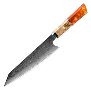 Imperium Japanese VG10 Damascus Chef's Knife with Exotic Olive Wood Handle & Sheath - TRAPSKI