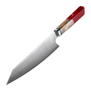 Imperium Japanese VG10 Damascus Chef's Knife with Exotic Olive Wood Handle & Sheath - TRAPSKI