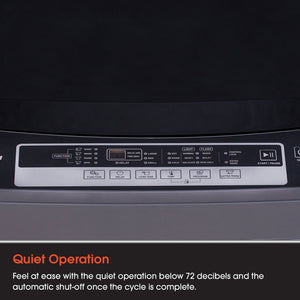 Magic Chef Portable Compact Top Load Washer with 6 Fully Automatic Wash Cycles
