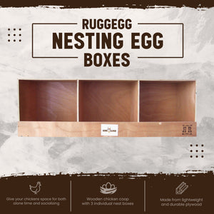 Rugged Ranch TRIPLEX RuggEgg Barn Wooden Chicken Coop Triple Nesting Egg Boxes - TRAPSKI