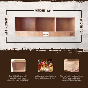 Rugged Ranch TRIPLEX RuggEgg Barn Wooden Chicken Coop Triple Nesting Egg Boxes - TRAPSKI