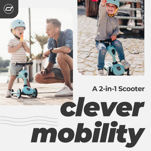 Scoot & Ride 2-in-1 Ride-On & Stand Scooter, Ages 1-5, Highwaykick 1, Blueberry