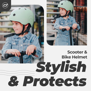 Scoot & Ride Toddler Kids Bike and Scooter Helmet with LED Light, S-M, Kiwi