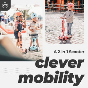 Scoot & Ride 2-in-1 Ride-On & Stand Kids Scooter, Ages 1-5, Highwaykick 1, Peach