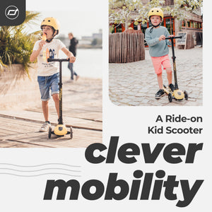 Scoot & Ride Stand-up Push Scooter for Children Ages 3-6, Highwaykick 3, Lemon