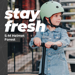 Scoot & Ride Toddler Kids Bike and Scooter Helmet with LED Light, S-M, Forest