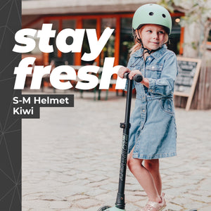 Scoot & Ride Toddler Kids Bike and Scooter Helmet with LED Light, S-M, Kiwi