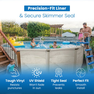 Aquarian Phoenix 18ft x 52in Above Ground Pool w/ Filter, Ladder, Liner, Skimmer