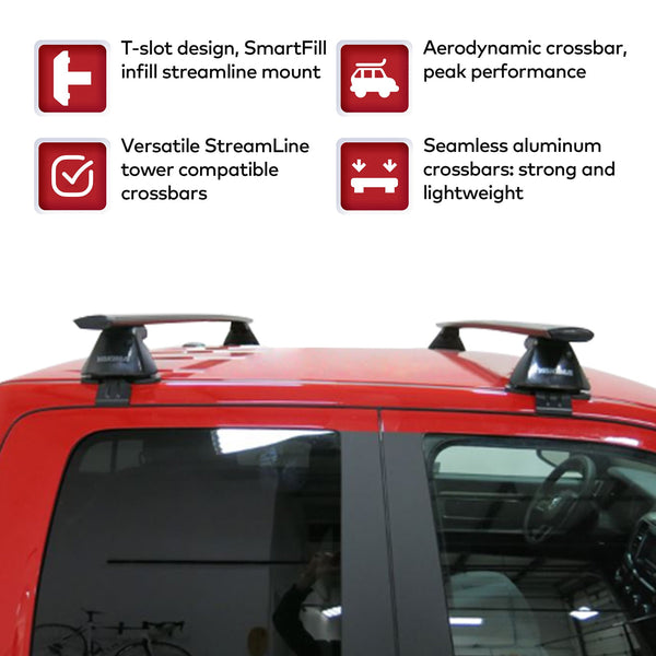 Yakima 60 Inch Pair JetStreamRoof Rack Crossbars, Compatible w/StreamLine Towers