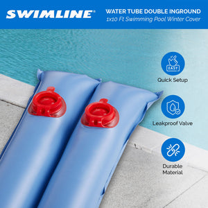 Swimline Pool 1' x 10' Winter Cover Double Water Tube for In-Ground Pool 11 Pack