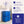 Homz 32 Gallon Standard Plastic Storage Container with Secure Lid, Blue, 2 Pack