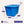 Homz 32 Gallon Standard Plastic Storage Container with Secure Lid, Blue, 2 Pack