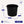 Homz Plastic 17 Gallon Utility Storage Bucket Tub w/ Rope Handle, Black, 4 Pack