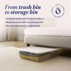 Homz 28 Qt Snaplock Clear Plastic Storage Container Bin with Secure Lid (4 Pack)