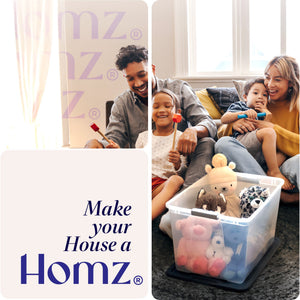 Homz 112 Quart Heavy Duty Modular Stackable Storage Containers, Clear, 4 Pack