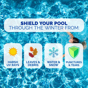 Swimline 25 x 45 Ft Winter Rectangular InGround Swimming Pool Cover (Cover Only)