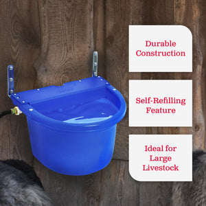 Little Giant FW16BLUE 4 Gal Auto Float Controlled Waterer Livestock Water Trough