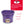 Little Giant 2 Gallon All Purpose Flat Back Plastic Bucket, Purple, (4 Pack)