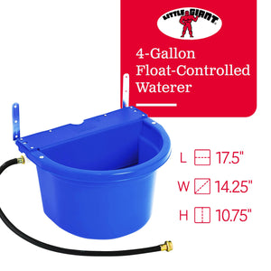 Little Giant 4 Gal Auto Float Controlled Waterer Livestock Water Trough (4 Pack)