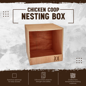 Rugged Range Products Studio Chicken Coop Interior Nesting Box for 1 to 2 Hens