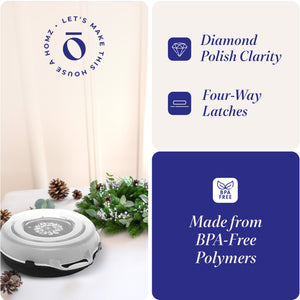 Homz 24" Seasonal Holiday Christmas Plastic Wreath Storage Box, Black (Set of 3)