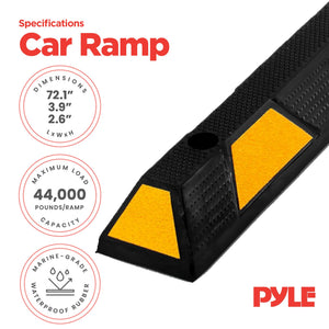 Pyle PCRSTP14 72" Car/Truck Vehicle Driveway Parking Spot Wheel Stop Tire Block