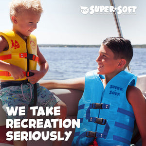 TRC Recreation Super Soft XS Life Jacket Vinyl Coated Foam Swim Vest, Yellow