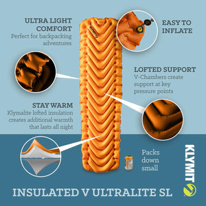 INSULATED V ULTRALITE SL™ SLEEPING PAD - TRAPSKI