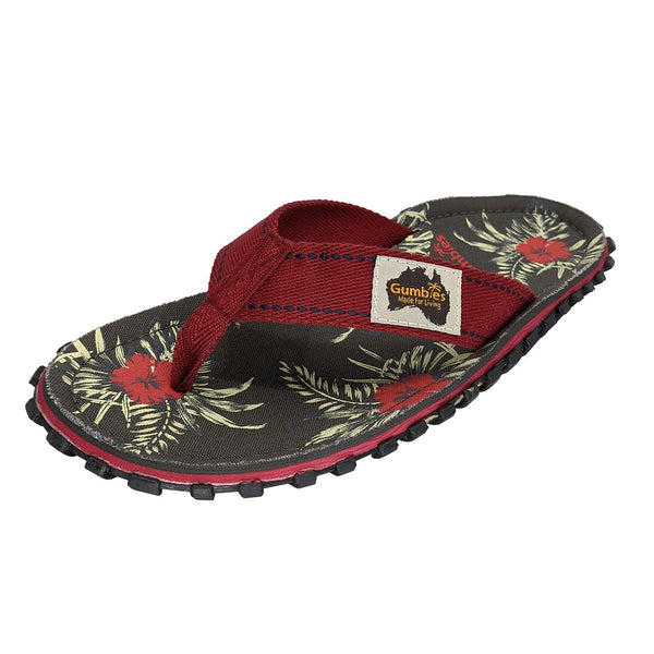 Islander Flip-Flops - Women's - Grey Hibiscus