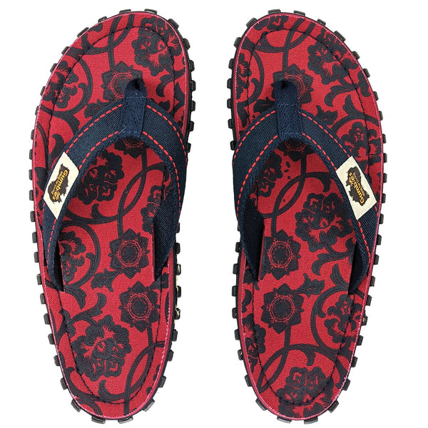 Islander Flip-Flops - Women's - Red & Blue Rose