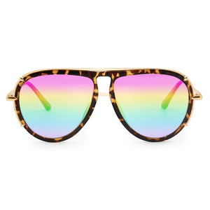 Ivy Luxe - Pride Tangle-Free Round Aviator Sunglasses - TRAPSKI