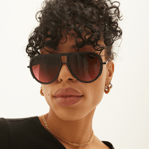 Ivy Luxe - Ruby Tangle-Free Round Aviator Sunglasses - TRAPSKI