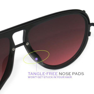 Ivy Luxe - Ruby Tangle-Free Round Aviator Sunglasses - TRAPSKI
