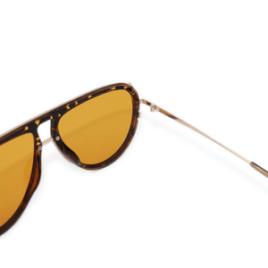Ivy Luxe - Yellow Tangle-Free Round Aviator Sunglasses - TRAPSKI