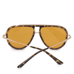 Ivy Luxe - Yellow Tangle-Free Round Aviator Sunglasses - TRAPSKI