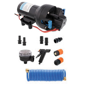 Jabsco HotShot HD5 Heavy Duty Washdown Pump Kit w/25' HoseCoil - 12V - 5GPM - 70PSI - TRAPSKI