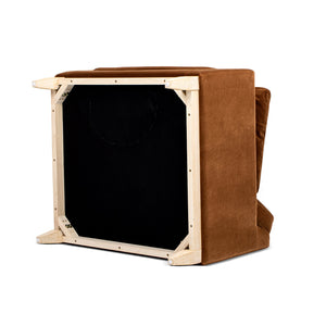 Pasadena 36" Wide Modern Farmhouse Accent Arm Chair with Easy-Clean Velvet - Burnt Orange